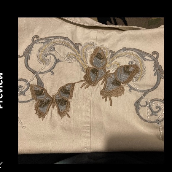 AZIZ cream JACKET szL w/ decorative Embroidry on - Picture 4 of 9